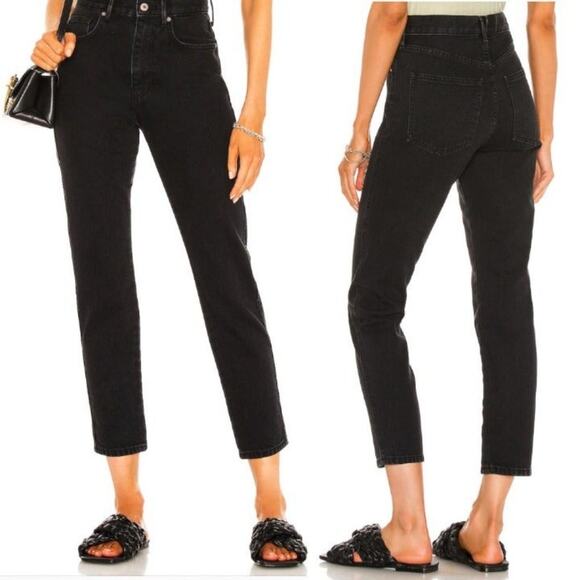 Free People Denim - Free People Stove Pipe Jeans Black Cropped Size 26 NEW